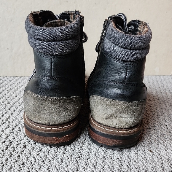 Men's Outpost Maker's Black Leather Inside-Zip with Tie Ankle Boot Size 11 - Picture 4 of 7